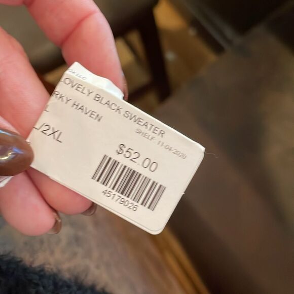 Sweet Lovely by Jen V Neck Fuzzy Sweater - Picture 5 of 6